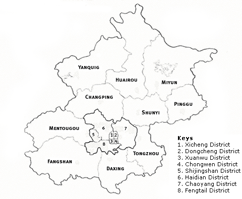 zones urbaines de Pékin